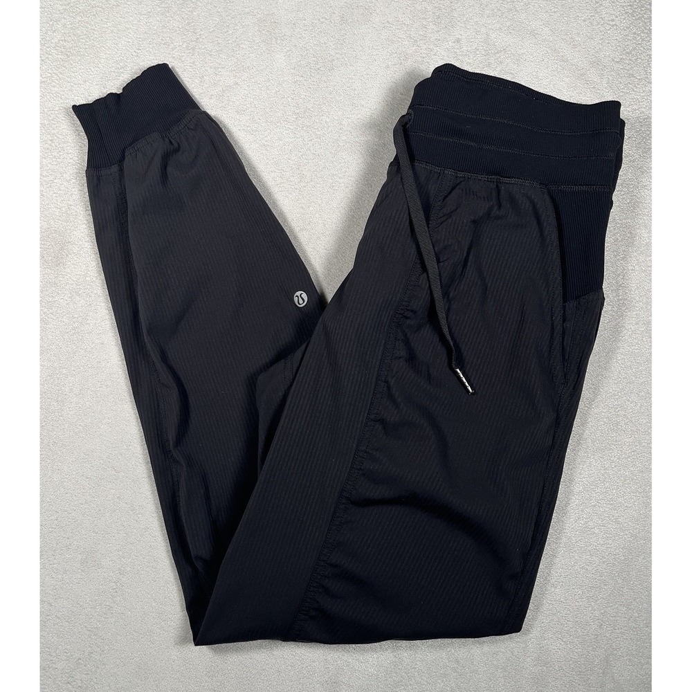 Lululemon Dance Studio Jogger Women 4 Black Swift High Rise Pants LWSENMS
